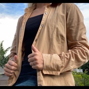 Striped button up shirt